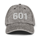 601 Jackson Mississippi Area Code Faded Dad Hat
