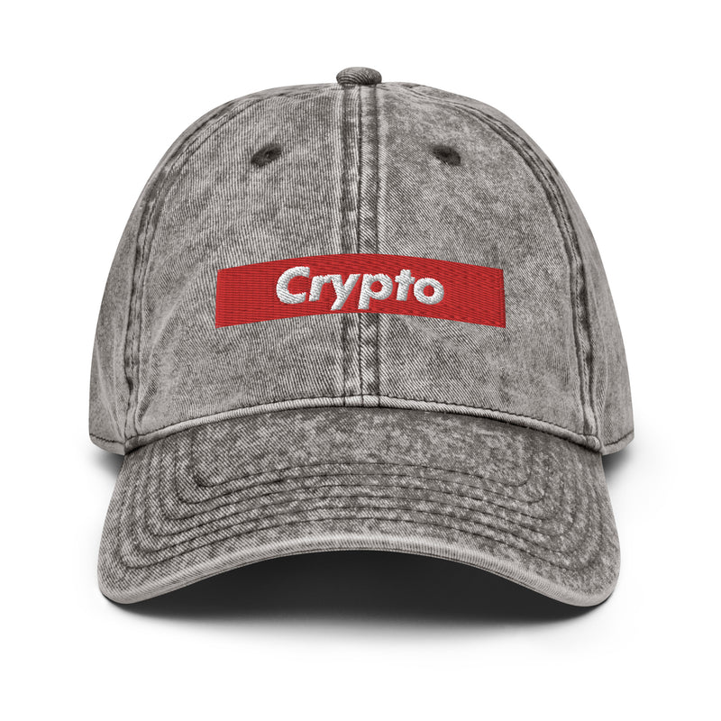 Crypto Box Logo Faded Dad Hat