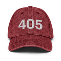 405 Oklahoma Area Code Faded Dad hat