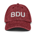 BDU Boulder Airport Code Faded Dad Hat