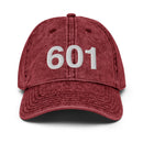 601 Jackson Mississippi Area Code Faded Dad Hat