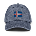 Iceland Flag Faded Dad Hat