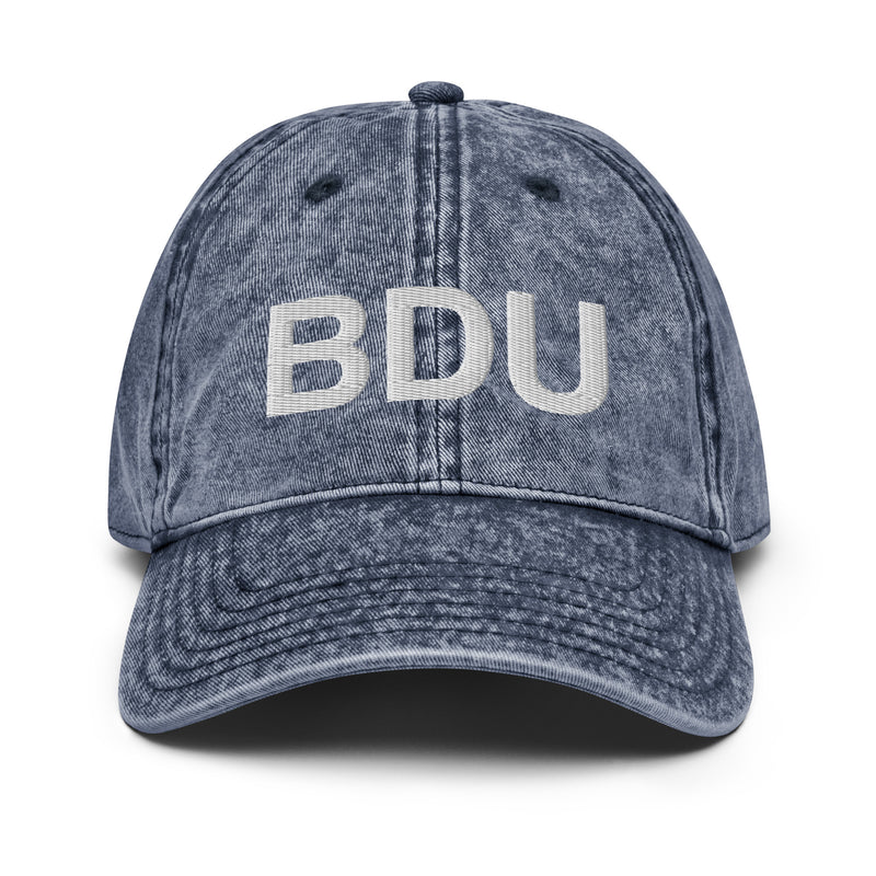 BDU Boulder Airport Code Faded Dad Hat