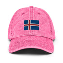 Iceland Flag Faded Dad Hat