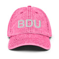 BDU Boulder Airport Code Faded Dad Hat