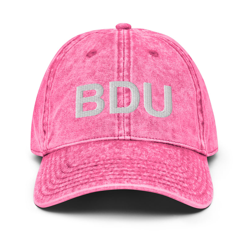 BDU Boulder Airport Code Faded Dad Hat