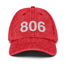 806 Texas Panhandle Area Code Faded Dad Hat