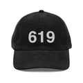 619 San Diego CA Area Code Corduroy Hat