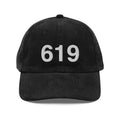 619 San Diego CA Area Code Corduroy Hat