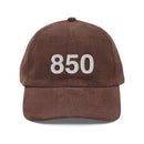 850 Florida Panhandle Area Code Corduroy Hat