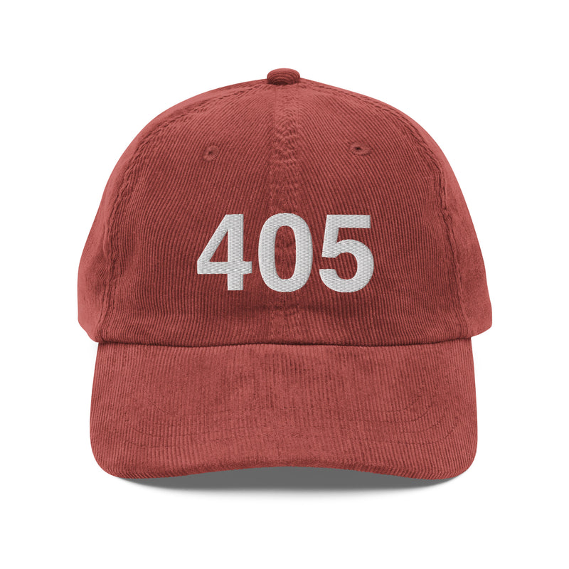 405 Oklahoma Area Code Corduroy Hat