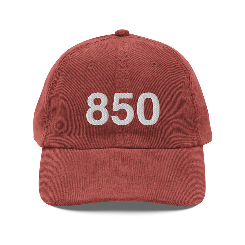 850 Florida Panhandle Area Code Corduroy Hat