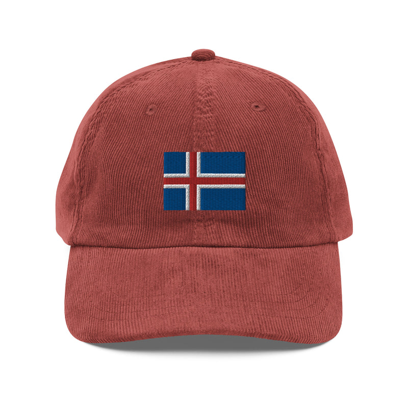 Iceland Flag Corduroy Hat
