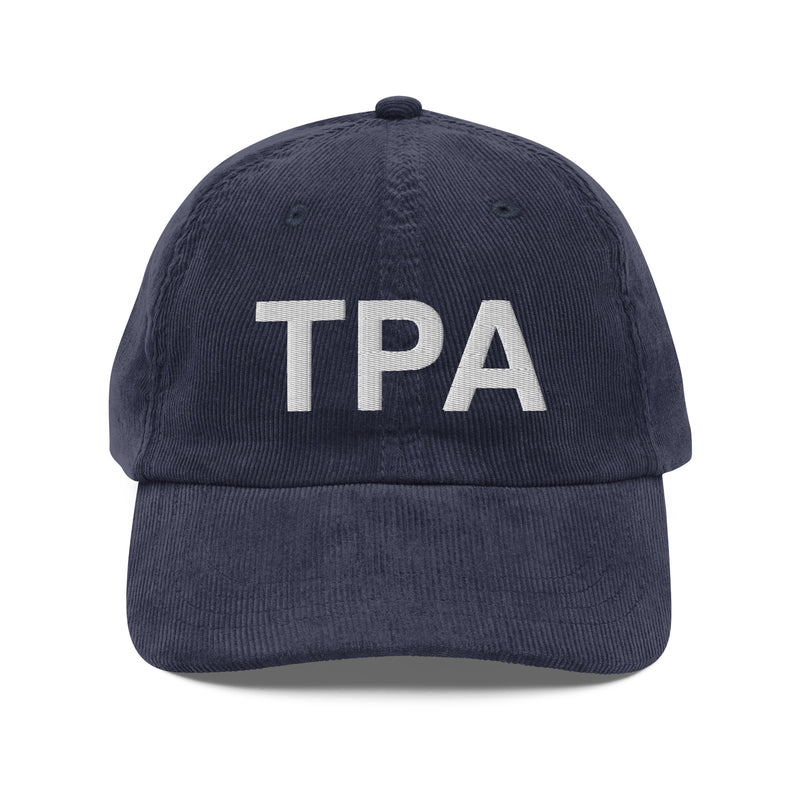 TPA Tampa Bay Airport Code Corduroy Hat