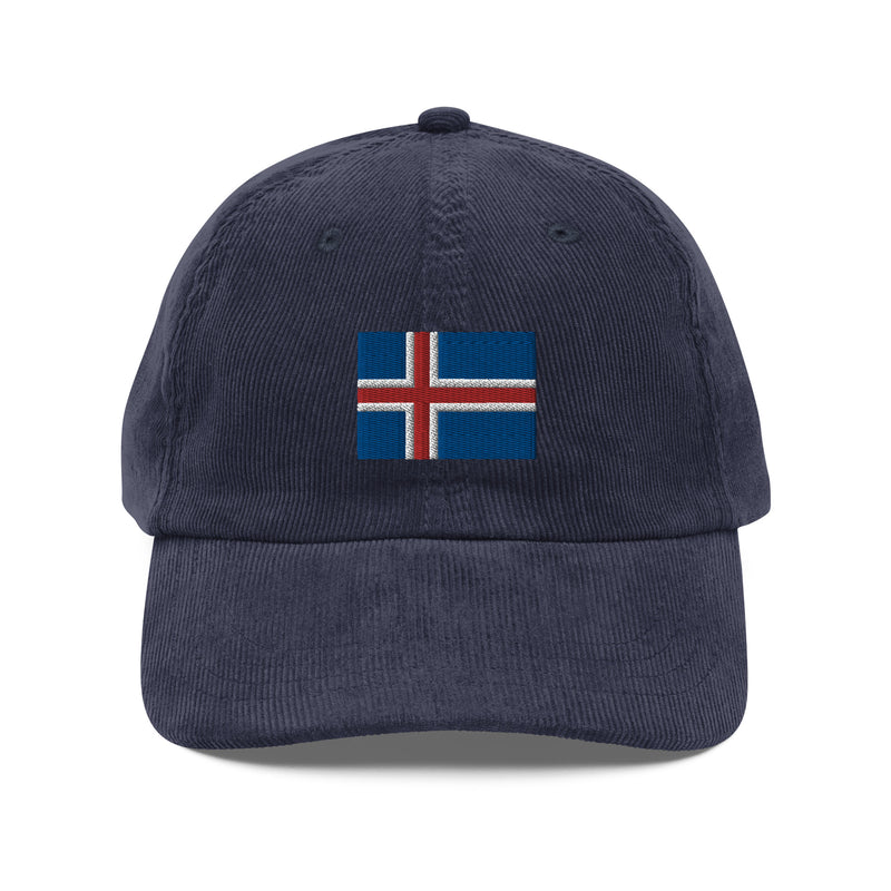 Iceland Flag Corduroy Hat