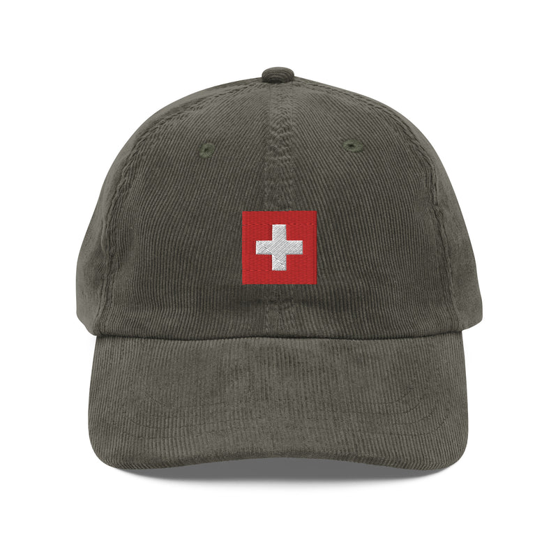 Switzerland Flag Corduroy Hat