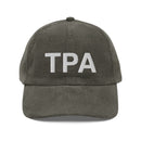 TPA Tampa Bay Airport Code Corduroy Hat