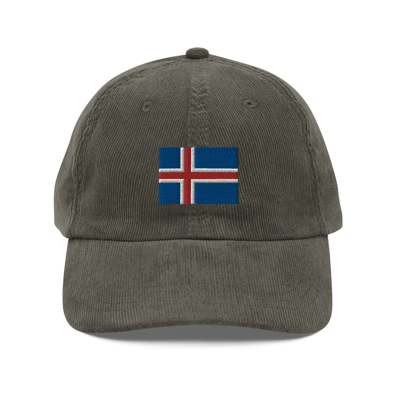 Iceland Flag Corduroy Hat