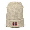 Norway Flag Honeycomb Waffle Beanie