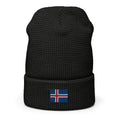 Iceland Flag Honeycomb Waffle Beanie