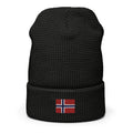 Norway Flag Honeycomb Waffle Beanie