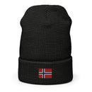 Norway Flag Honeycomb Waffle Beanie