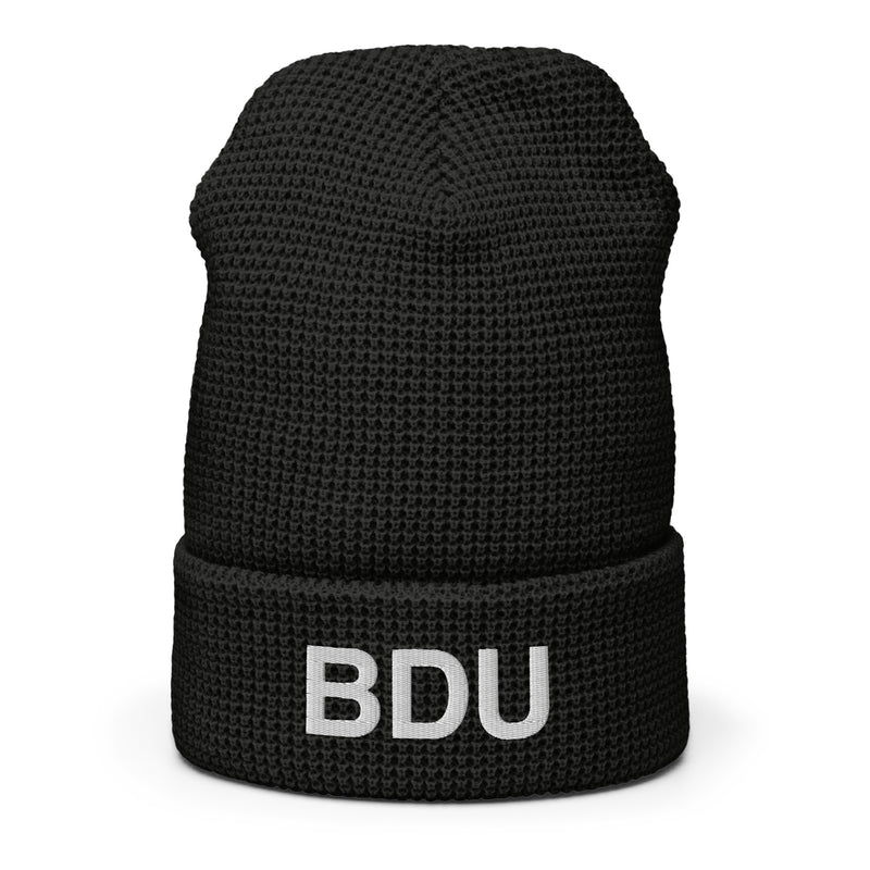 BDU Boulder Airport Code Waffle Beanie