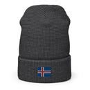 Iceland Flag Honeycomb Waffle Beanie