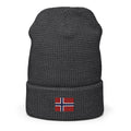 Norway Flag Honeycomb Waffle Beanie