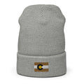 Black & Gold Boulder Colorado Waffle Beanie