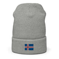 Iceland Flag Honeycomb Waffle Beanie