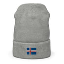Iceland Flag Honeycomb Waffle Beanie