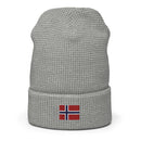 Norway Flag Honeycomb Waffle Beanie