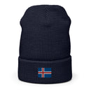 Iceland Flag Honeycomb Waffle Beanie