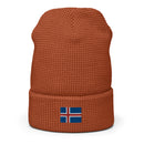 Iceland Flag Honeycomb Waffle Beanie