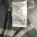 Distressed Gray Carhartt Flannel Lined Shirt Jac Size M