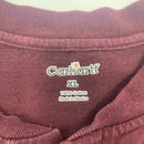 Maroon Carhartt Henley Pocket Tee size XL