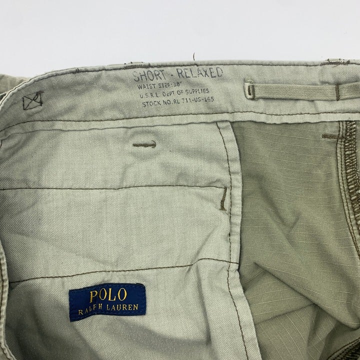 Ralph Lauren Military Green Cargo Shorts Size 38