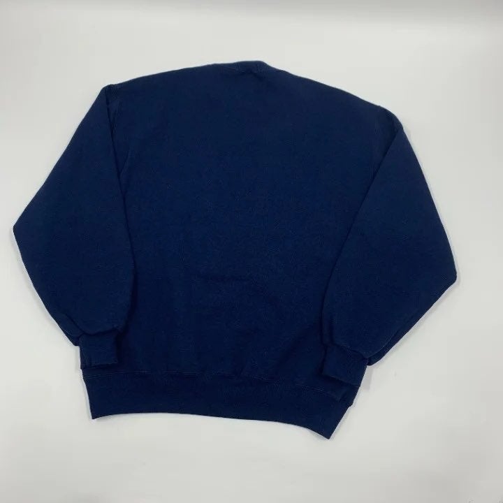 Vintage Navy Russell Athletic Blank Swearer Made in USA Size L