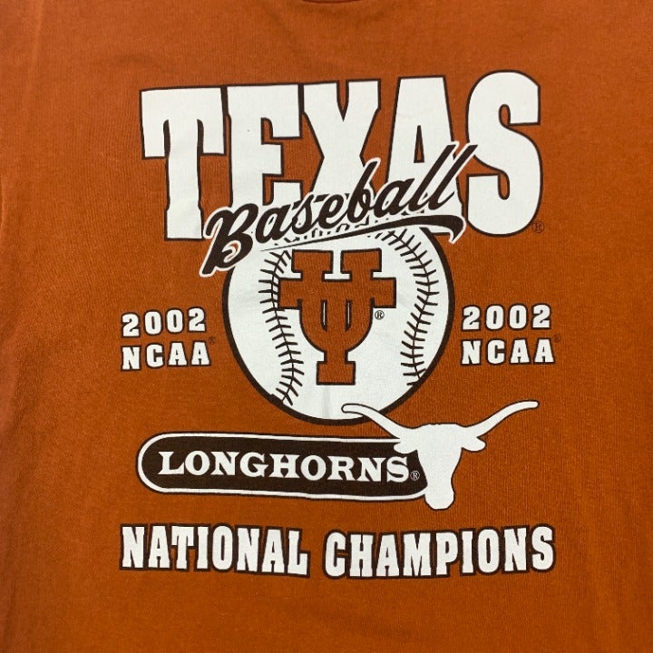 Texas Longhorns 2002 College World Series Champs Tee Size L