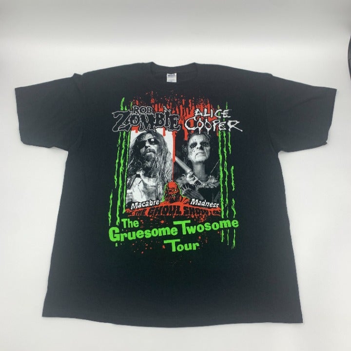 Rob Zombie Alice Cooper The Gruesome Twosome Tour T-shirt Size 2XL