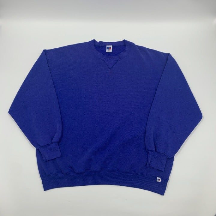 Vintage Royal Blue Russell Athletic Blank Swearer Made in USA size 2XL