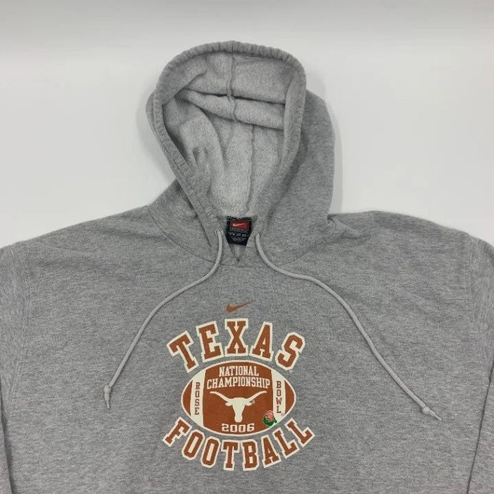 2006 BCS Rose Bowl Champions UT Longhorns Long Sleeve Zip Up Hooded Sweatshirt M popular