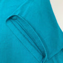 Teal Single Stitch Paper Thin Blank T-shirt Size L Made in USA