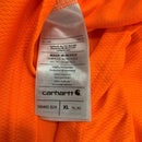 Carhartt Force Neon Orange High Visibility Shirt Size XL