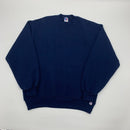 Vintage Navy Russell Athletic Blank Swearer Made in USA Size L