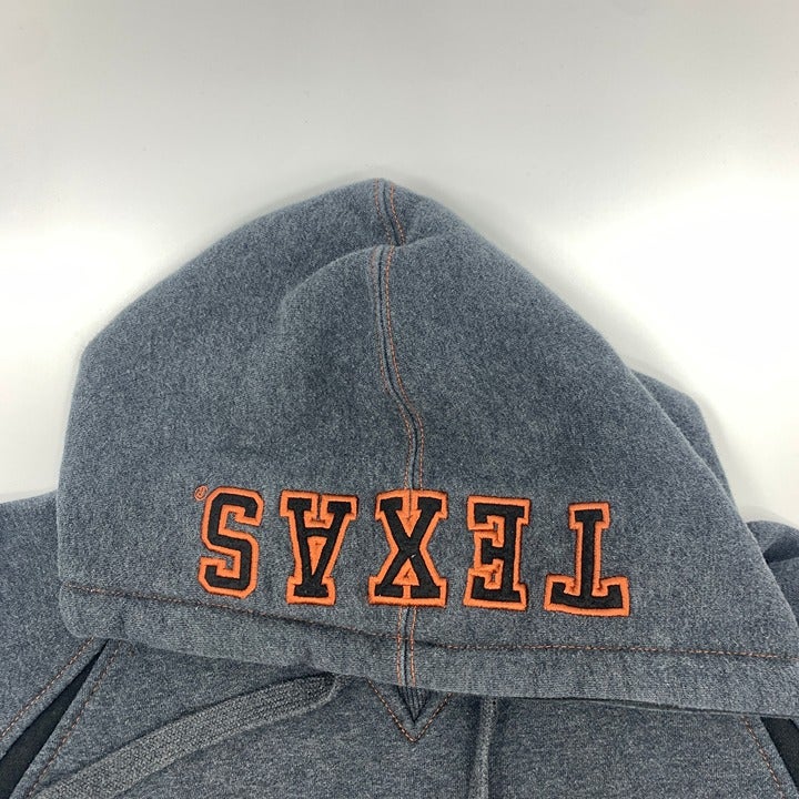 Gray & Black Texas Longhorns Hoodie Size L