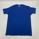 Vintage Fruit of the Loom Royal Blue Single Stitch Pocket T-shirt Size 3XL Made in USA
