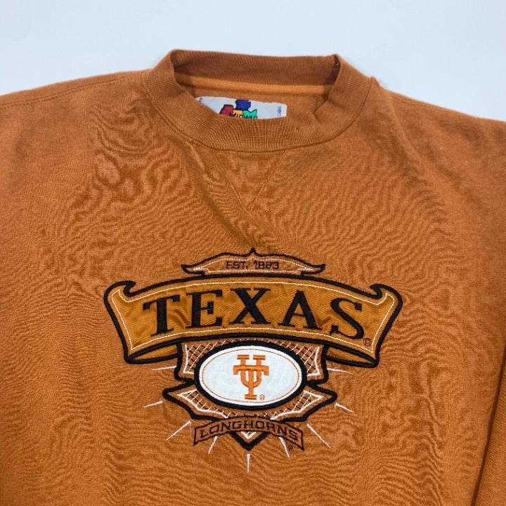 Vintage Texas Longhorns Embroidered Sweatshirt Size L