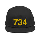 Blue and Gold 734 Ann Arbor MI Area Code Camper Hat